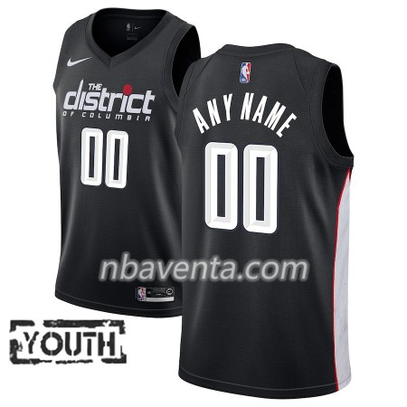 Camiseta Niños Washington Wizards Personalizadas 2018-19 Nike City Edition Negro Swingman